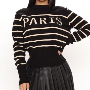 Striped "Paris" sweater
